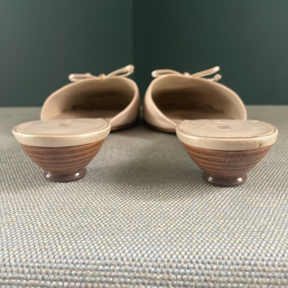 Anne Klein Cream Mules with Bow Detail - Picture 8 of 8